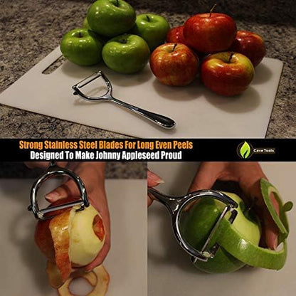 Vegetable Y Peeler Julienne Swivel Slicer With Potato Eye Remover for Peeling Fruits and Vegetables - Kitchen Gadgets