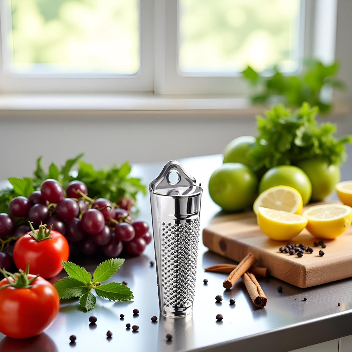 Silver Multifunctional Kitchen Stainless Steel Ginger Garlic Nutmeg Grater Nut Walnut Lemon Hand Planer Tool Lemon ZesterDurable and Professional Kitchen Tool Garlic Tools