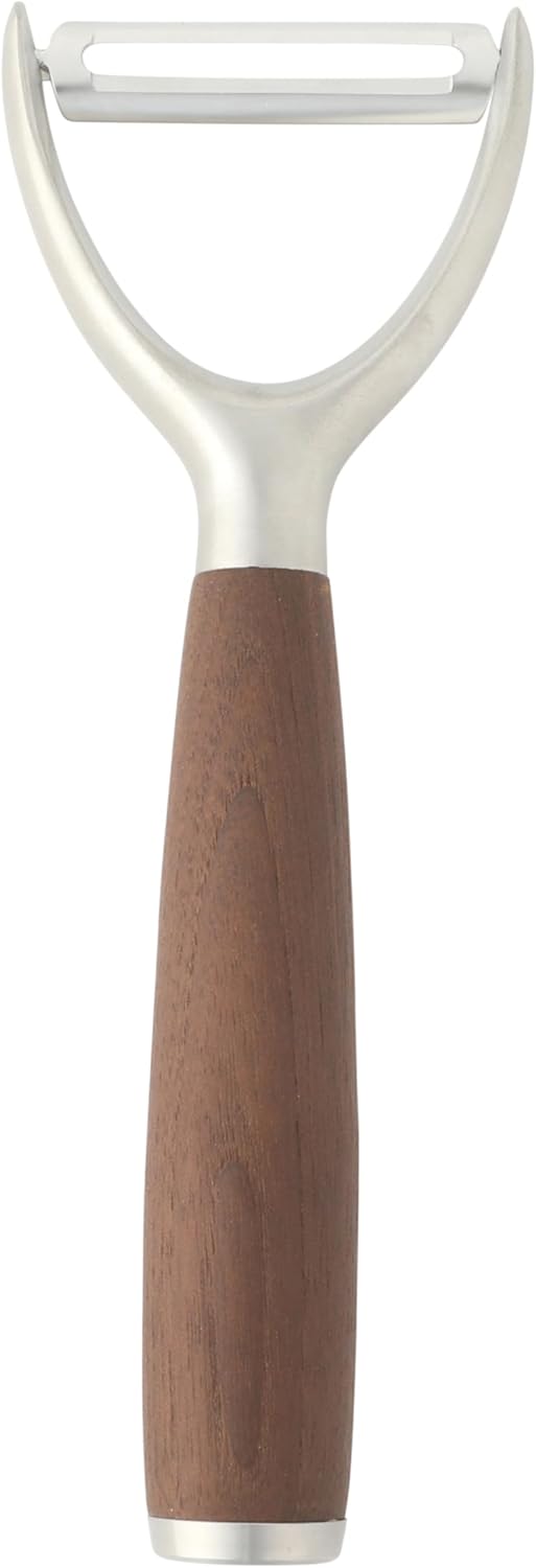 Kitchen Essential Stainless Steel Vegetable Y Peeler W/Walnut Wood Handle