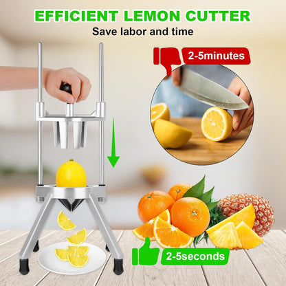 Commercial Vegetable Chopper Dicer w/3 Replacement Blades Onion Dicer Commercial Heavy Duty Vegetable Fruit Chopper Stainless Steel French Fry Cutter