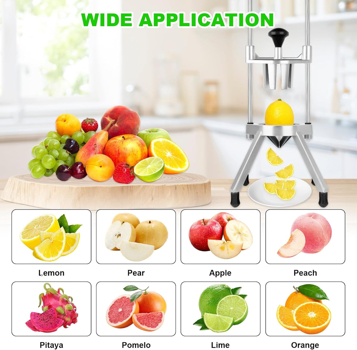 Commercial Vegetable Chopper Dicer w/3 Replacement Blades Onion Dicer Commercial Heavy Duty Vegetable Fruit Chopper Stainless Steel French Fry Cutter