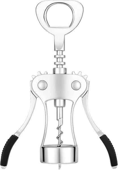 Premium Wing Wine Opener Corkscrew, Zinc Alloy Multi-Use Bottle Opener for Home & Bar