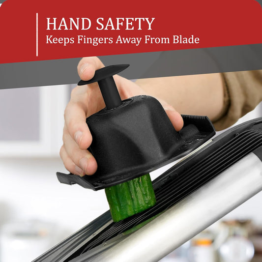 Borner by Reston Lloyd Food Safety Holder for Mandoline Slicers, Cutters & Graters, Protective Finger Guard for Safe Slicing & Grating, Made in Germany, Black