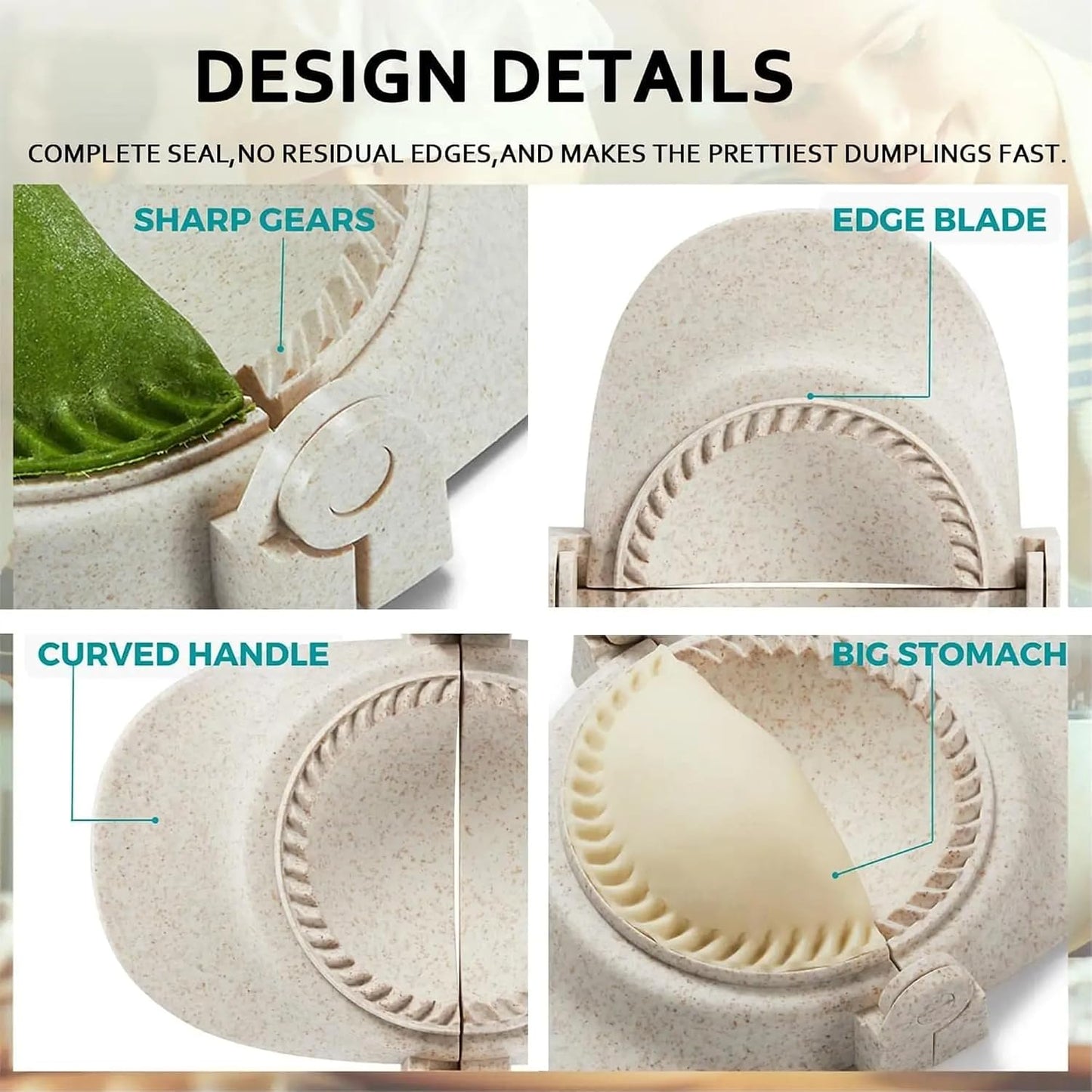 Dumpling Maker Set with Dough Cutter and Empanada Press Mold - Effortlessly Make Perfect Dumplings, Calzones, Pierogi, Chinese Turnovers (3")