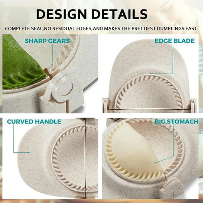 Dumpling Maker Set with Dough Cutter and Empanada Press Mold - Effortlessly Make Perfect Dumplings, Calzones, Pierogi, Chinese Turnovers (3")
