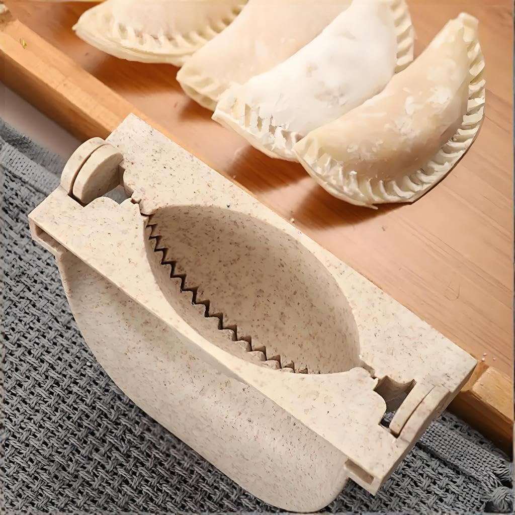 Dumpling Maker Set with Dough Cutter and Empanada Press Mold - Effortlessly Make Perfect Dumplings, Calzones, Pierogi, Chinese Turnovers (3")