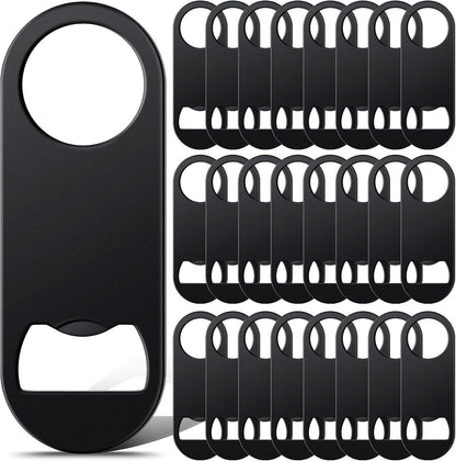 50 Pcs Bottle Openers Stainless Steel Flat Bottle Opener Bulk 3.4 x 1.3 Inches Bartender Beer Key Soda Can Mini Speed for Kitchen, Bar or Restaurant