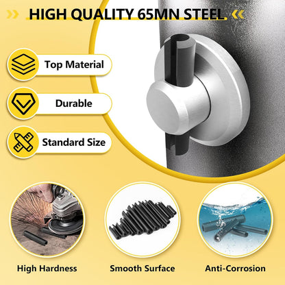 274 PCS Roll Pins, 9 Sizes M1.5-M8, 65Mn Steel, for Home Automotive