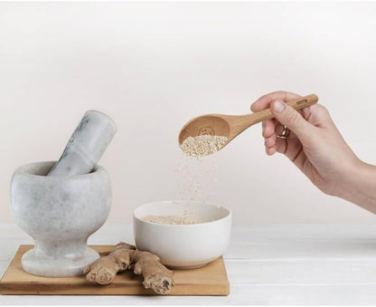 10 Piece Measuring Cups and Measuring Spoons Set, Handcrafted Wood Measuring Cups with Tablespoon Teaspoon Measuring spoons for Dry Ingredients, Natural Wooden Measuring Set for Cooking Baking