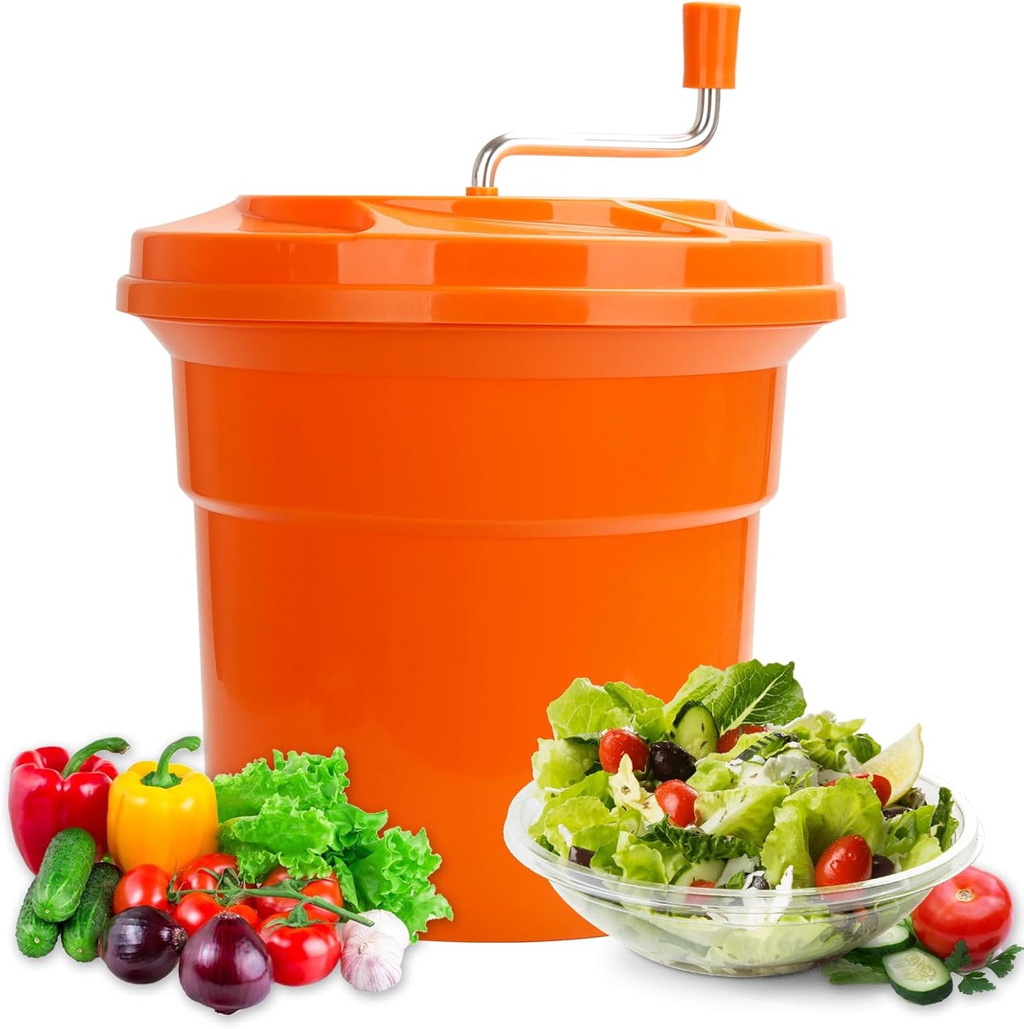 5 Gallon Large Commercial Salad Spinners and Lettuce Spinner