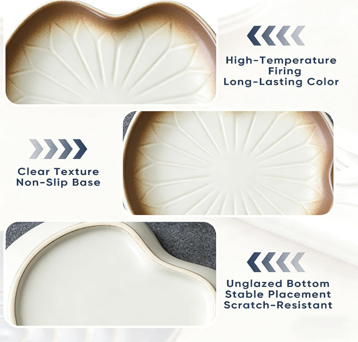 Ceramic Spoon Rest for Kitchen Counter, Coffee Spoon Holder, Easy to Clean Stovetop Spoon Tray, Decorative Countertop Organizer for Soup Spoons/Ladles (Beige)