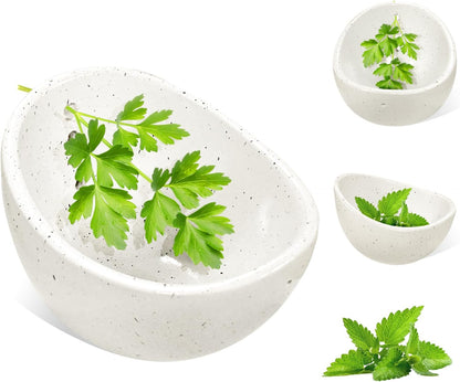 Herb Stripper Bowl, With 4 Holes - Kitchen Tool for Separating Leaves from Stems, Herb Peeler & Remover for Parsley, Thyme, Rosemary