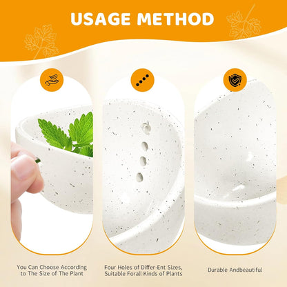 Herb Stripper Bowl, With 4 Holes - Kitchen Tool for Separating Leaves from Stems, Herb Peeler & Remover for Parsley, Thyme, Rosemary