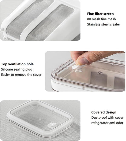Yogurt Strainer—【1.9QT/0.475GAL Total】 & 【0.9QT/0.23GAL Filter】, Yogurt Strainer Greek Yogurt Strainer Yogurt Press, BPA-Free PP Strainer for Whey Separation（Totle1.9QT）