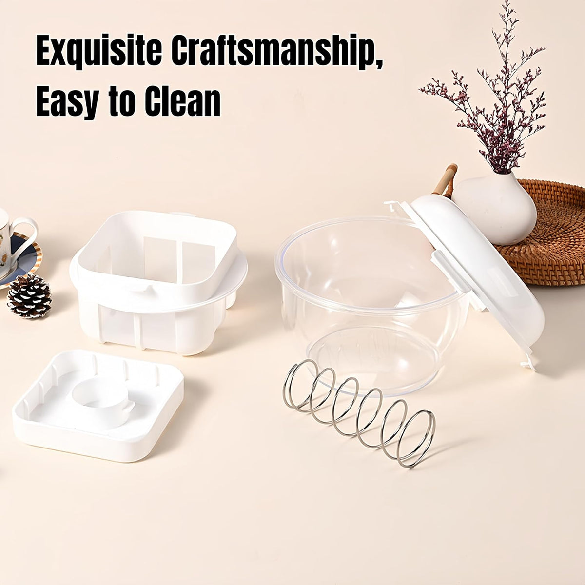 Yogurt Strainer—【1.9QT/0.475GAL Total】 & 【0.9QT/0.23GAL Filter】, Yogurt Strainer Greek Yogurt Strainer Yogurt Press, BPA-Free PP Strainer for Whey Separation（Totle1.9QT）