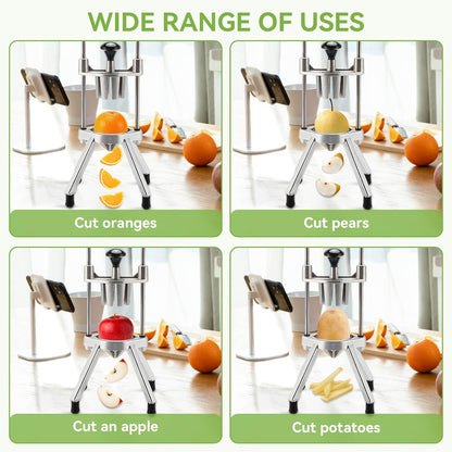 Fruit Cutter Blade, Stainless Steel Fruit Slicer for Apples Pears Oranges Detachable Lemon Cutter Wedge Tool Easy Clean Replacement Blade for Fruit Dicing Machine (8 Section)