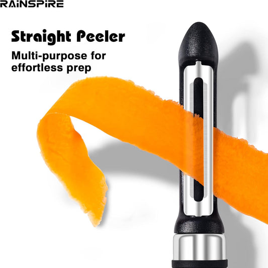 3-Piece Peeler Set, Premium Swivel Vegetable Peeler, Kitchen Gadgets Apple Peeler Potato Peeler Veggie Peeler Fruit Peeler, Dishwasher Safe Kitchen Accessories, Black