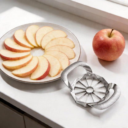 Stainless Steel 12-Blade Apple Corer & Slicer - kitchen tool cores, slices, and pits apples in one motion for perfect wedges, ideal for baking, salads, and healthy snacks.
