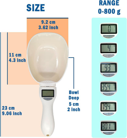 Electronic Measuring Spoon, Weighs 0.1g-800g Precision, Digital Kitchen Spoon Scale, Clear LCD Display, Includes Button Battery, Ideal For Cooking, Baking, Coffee Brewing, Pet Feeding