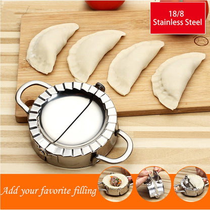 Best Utensils Stainless Steel Ravioli Mold Pierogi Dumpling Maker Wrapper Pastry Dough Cutter Kitchen Accessories (S: DIA. 3 inch)