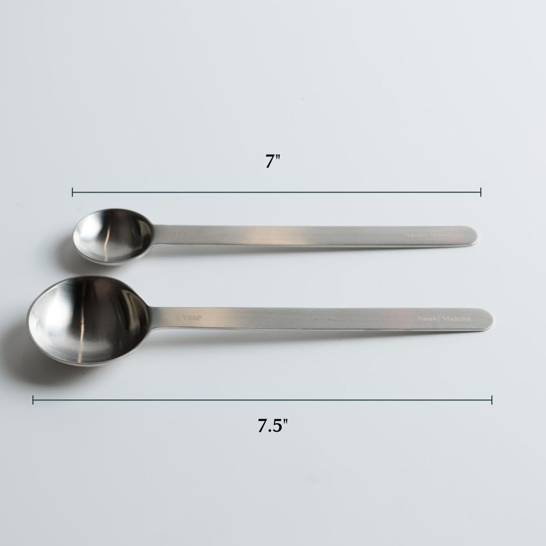 Stainless Steel Measuring Spoon/Scoop Matcha Set - 2g (1 teaspoon) and 6g (1 table spoon) Serving Of Matcha Powder