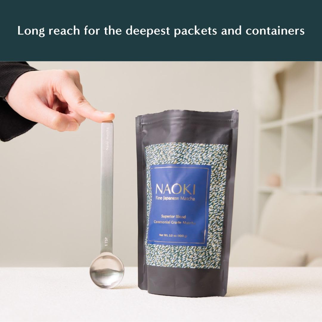 Stainless Steel Measuring Spoon/Scoop Matcha Set - 2g (1 teaspoon) and 6g (1 table spoon) Serving Of Matcha Powder
