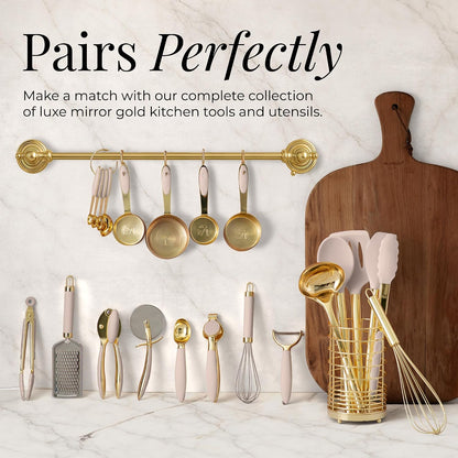 Beige and Gold Kitchen Utensils Set