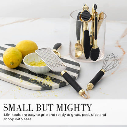 Beige and Gold Kitchen Utensils Set