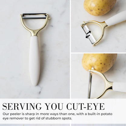Beige and Gold Kitchen Utensils Set