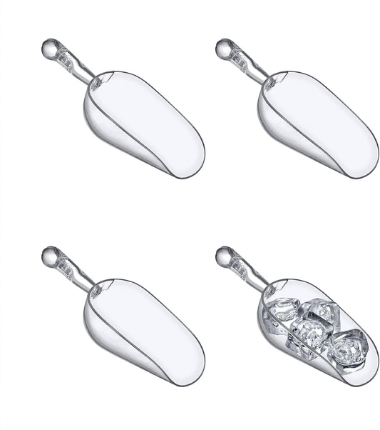 Elsa - 5-Ounce Plastic Ice Scoops (Set of 4), Plastic Utility Scoops, BPA-Free, Food-Grade, Shatter-Proof, Good for Kitchen and Restaurant, Perfect for Home and Commercial Use