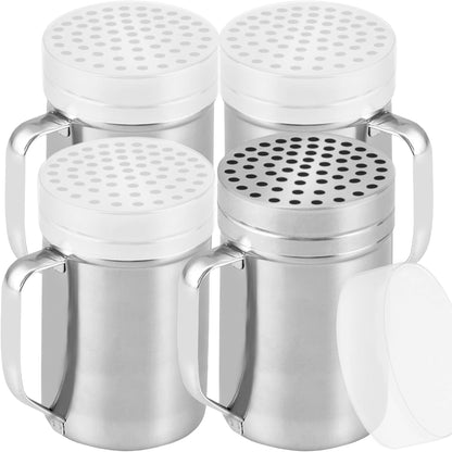 CUSINIUM 14oz Metal Parmesan Cheese Shaker with Large Holes - With Handle - Chili Flakes Dispensers - Pizza Shaker | Style: Coarse