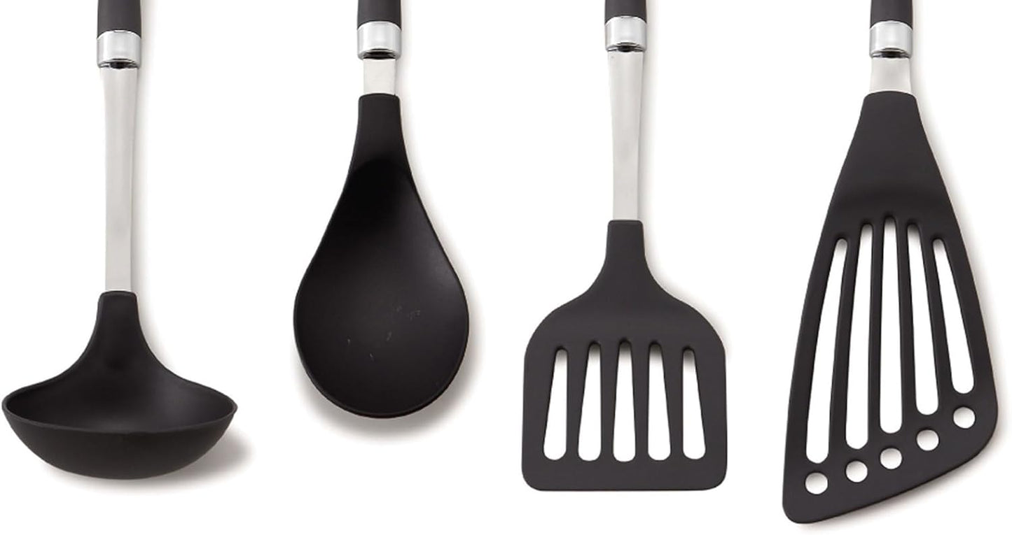 Nylon Spatula Slotted Turner Fish Turner Kitchen Utensils 12" | Seki Japan Right Handed Nylon Spatula Wide Thin