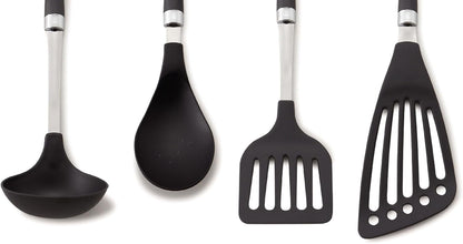 Nylon Spatula Slotted Turner Fish Turner Kitchen Utensils 12" | Seki Japan Right Handed Nylon Spatula Wide Thin