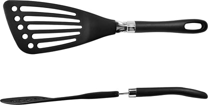 Nylon Spatula Slotted Turner Fish Turner Kitchen Utensils 12" | Seki Japan Right Handed Nylon Spatula Wide Thin