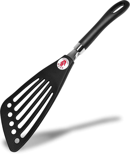 Nylon Spatula Slotted Turner Fish Turner Kitchen Utensils 12" | Seki Japan Right Handed Nylon Spatula Wide Thin