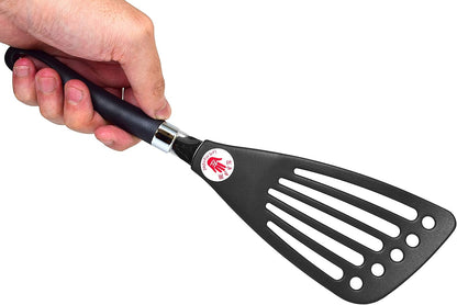 Nylon Spatula Slotted Turner Fish Turner Kitchen Utensils 12" | Seki Japan Right Handed Nylon Spatula Wide Thin