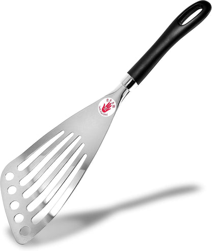 Nylon Spatula Slotted Turner Fish Turner Kitchen Utensils 12" | Seki Japan Right Handed Nylon Spatula Wide Thin