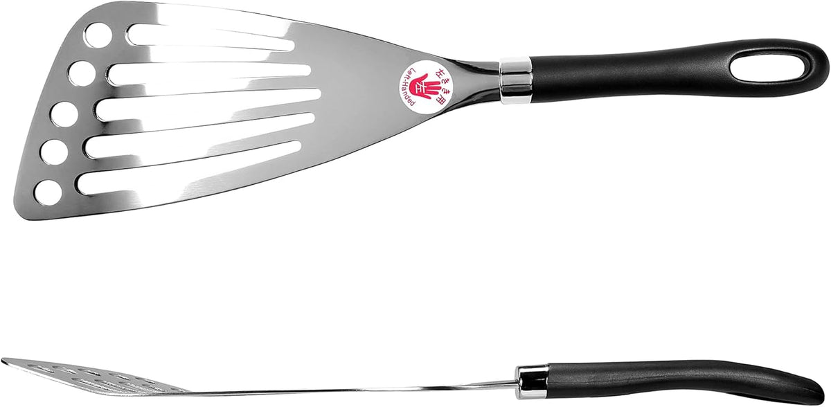Nylon Spatula Slotted Turner Fish Turner Kitchen Utensils 12" | Seki Japan Right Handed Nylon Spatula Wide Thin