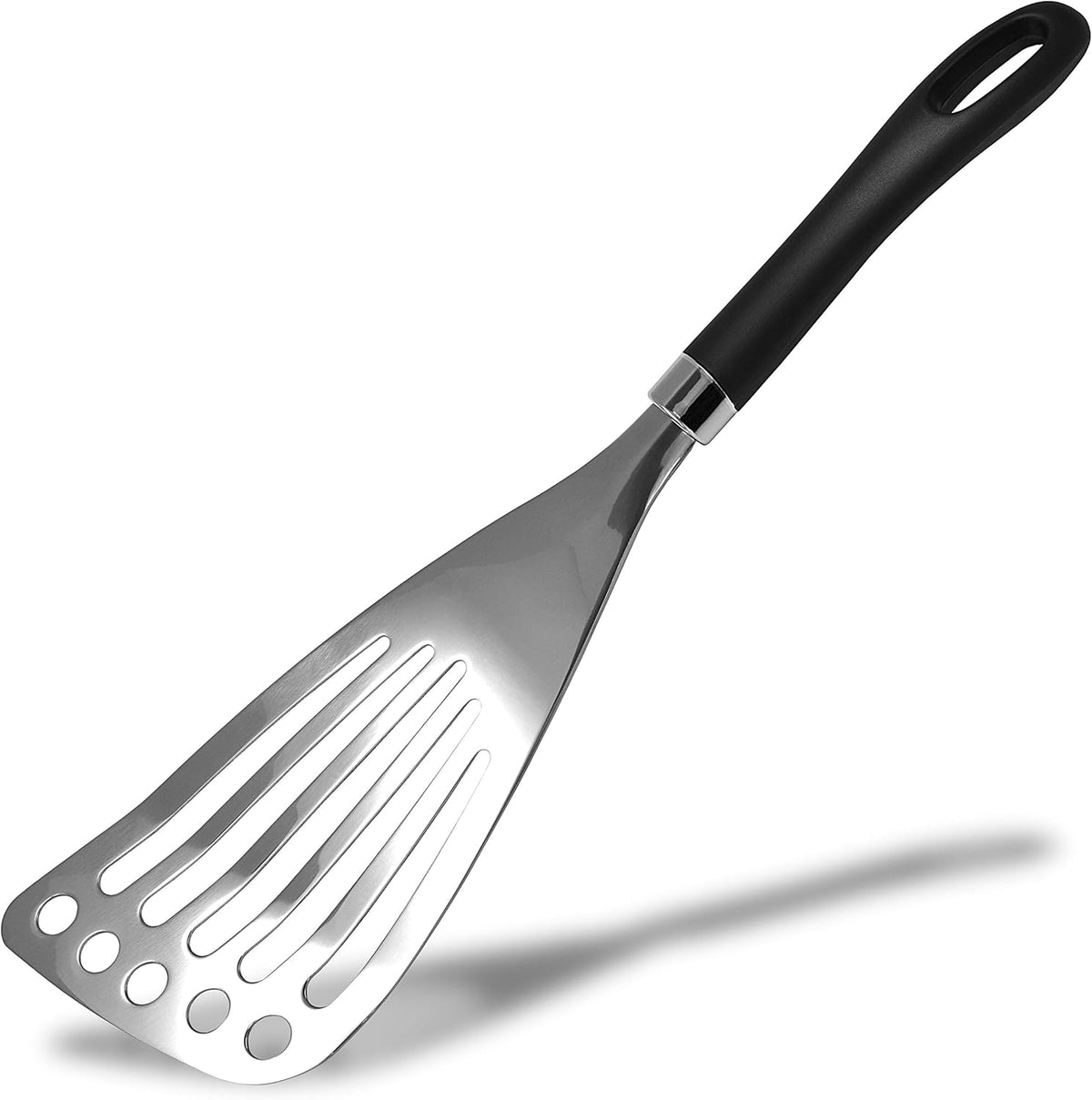 Nylon Spatula Slotted Turner Fish Turner Kitchen Utensils 12" | Seki Japan Right Handed Nylon Spatula Wide Thin