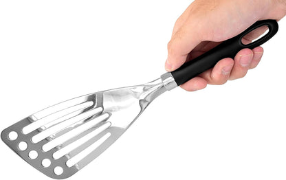 Nylon Spatula Slotted Turner Fish Turner Kitchen Utensils 12" | Seki Japan Right Handed Nylon Spatula Wide Thin