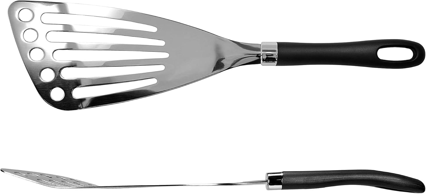 Nylon Spatula Slotted Turner Fish Turner Kitchen Utensils 12" | Seki Japan Right Handed Nylon Spatula Wide Thin