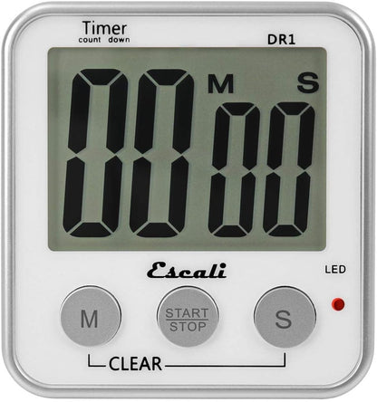 Extra Large Display Digital Kitchen Timer with Clock Mode, Recall Timer Magnetic Back