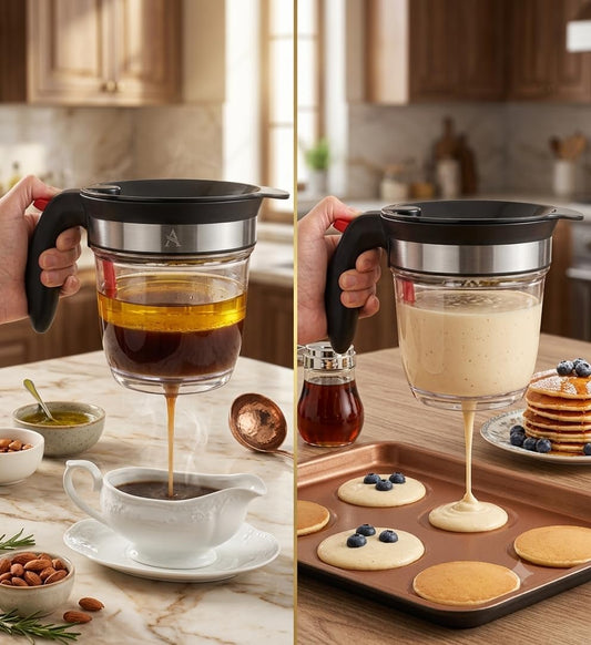 Premium Fat Separator Gravy Bacon Grease Saver With Strainer Jug Cup Oil For Cooking Bottom Release Skimmer Mince Tool Pan Turkey Separating