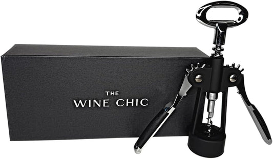 Heavy Duty Winged Wine Opener, Durable Corkscrew Wine Opener in Elegant Gift Box, Easy to Use Wine Bottle Opener for Effortless Wine Opening