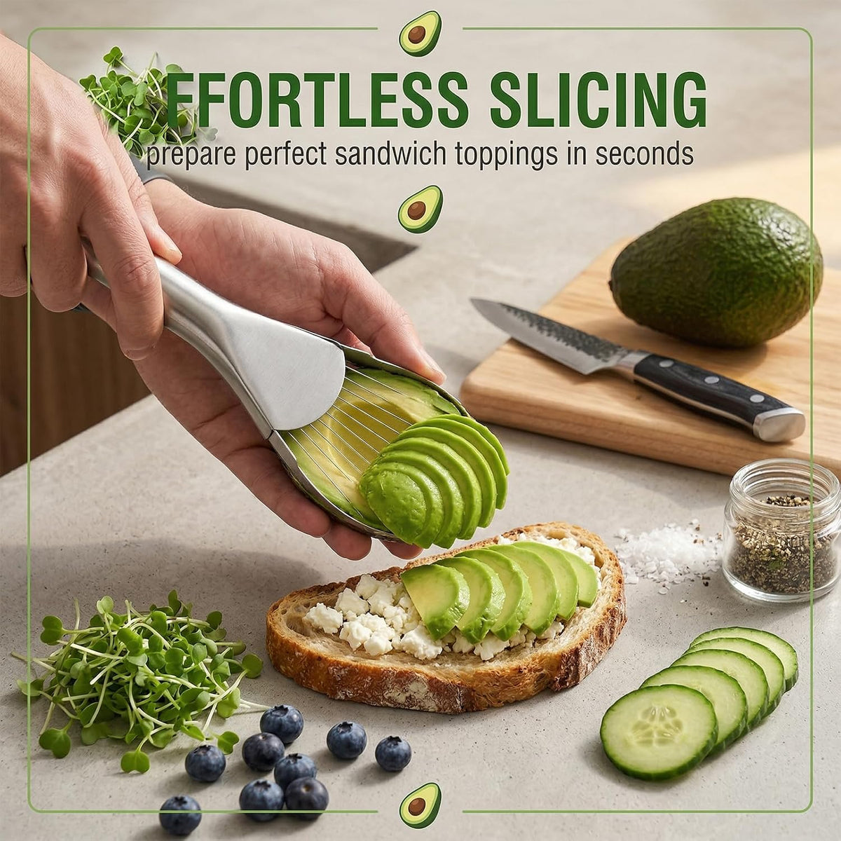 Avocado Cutter Tool 2 in 1 Pitter Slicer