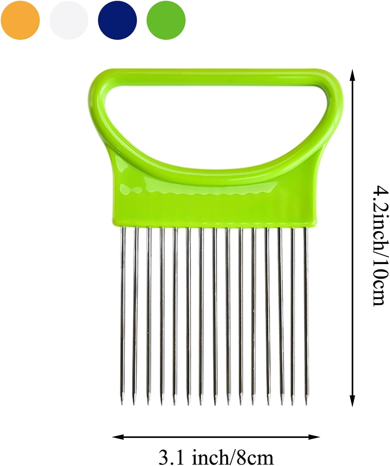 4 Pcs Onion Slicer, Stainless Steel Onion Slice Holder and Tomato Slicer, Food Slice Assistant Onion Holder for Slicing Fruit Vegetable Lemon Meat Potato, Kitchen Cooking Tools Gadgets