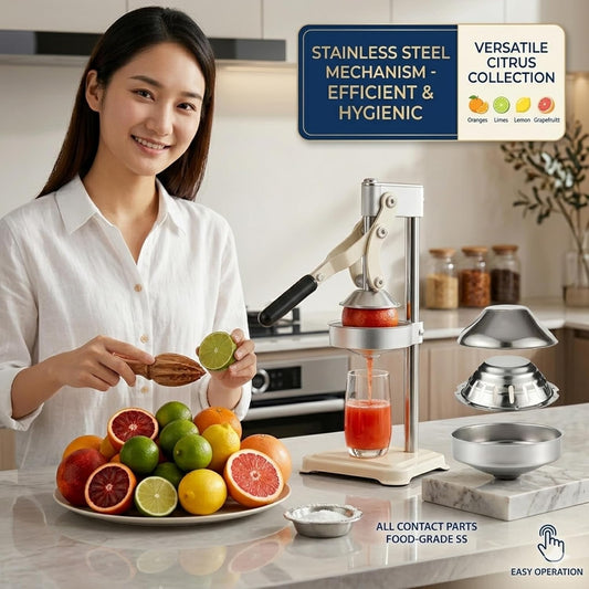 Lemon Squeezer Hand Press Juicer, Heavy Duty Manual Citrus Juicer | Heavy duty lever design extracts more juice with less effort, perfect for lemons, limes and oranges.