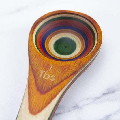 Baltique Marrakesh Collection 2 in 1 Wooden Measuring Spoon with Tablespoon and Teaspoon Measurements