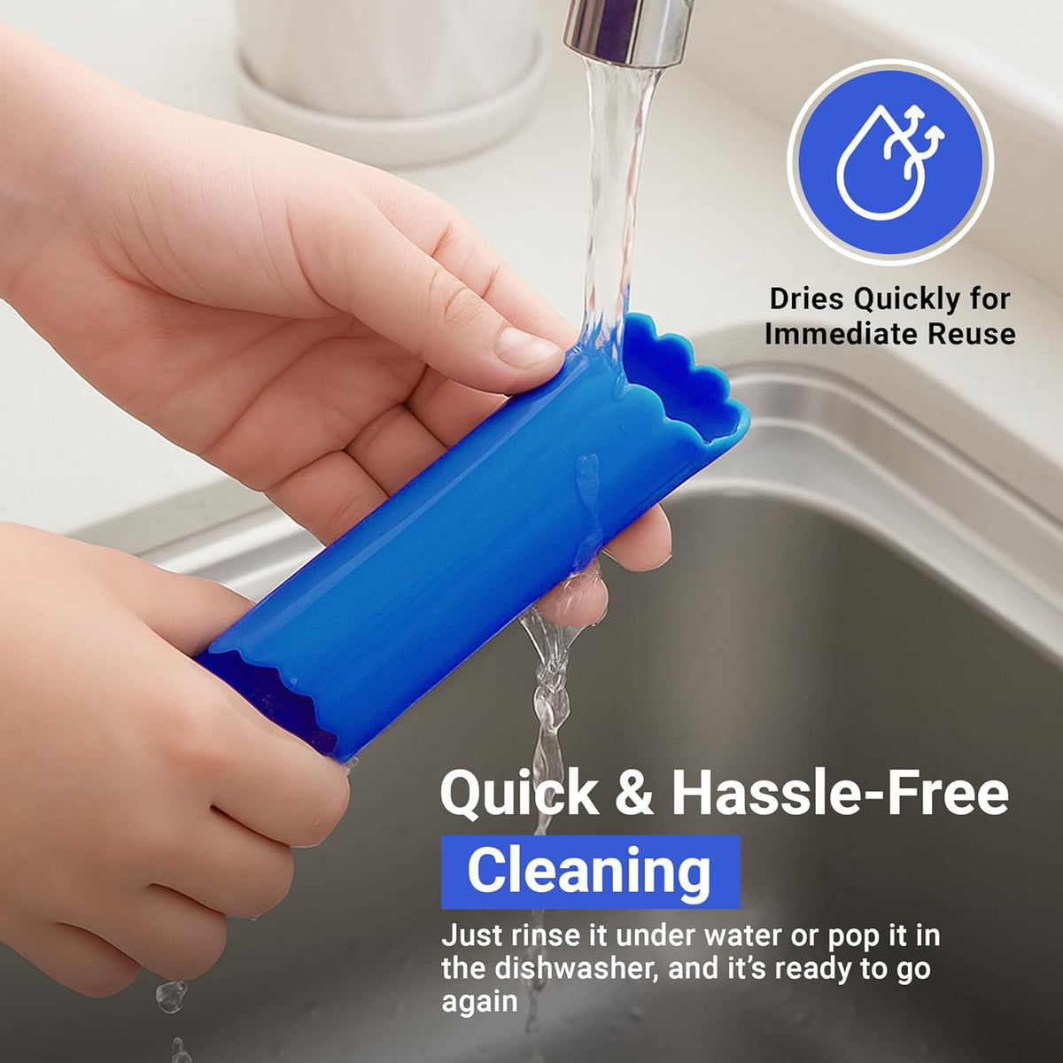 Silicone Garlic Peeler Tube, 2 Pack – BPA-Free, Odor-Free & Dishwasher Safe – Easy Garlic Skin Remover Roller – Black & Blue Kitchen Gadget for Fast, Effortless Cooking (black & blue)