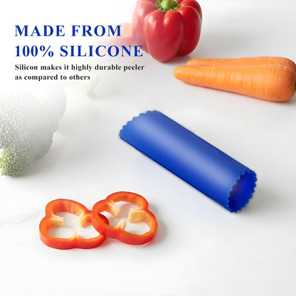 Silicone Garlic Peeler Tube, 2 Pack – BPA-Free, Odor-Free & Dishwasher Safe – Easy Garlic Skin Remover Roller – Black & Blue Kitchen Gadget for Fast, Effortless Cooking (black & blue)